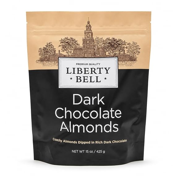 Dark Chocolate Covered Almonds, Crunchy Snack Nuts, 15 Oz Bag