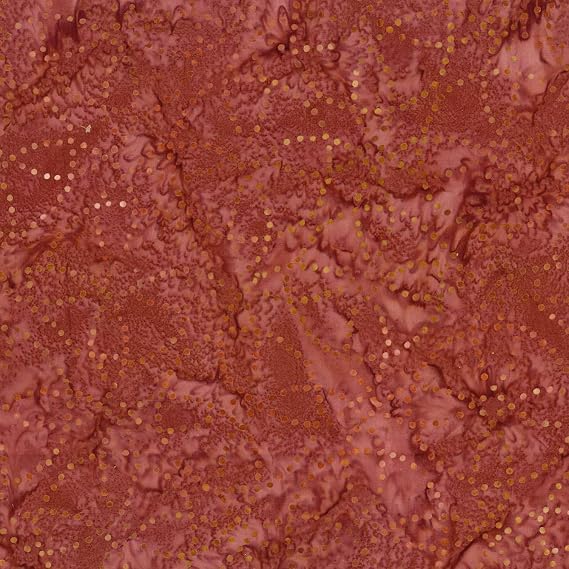 Wilmington Batiks - Copper Mountain - Circle Dots - Dusty Red