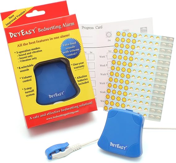 Bedwetting Alarm with Volume Control, 6 Selectable Sounds and Vibration | Volume Control, 6 Selectable Sounds, Vibration