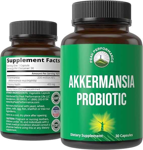 Peak Performance Akkermansia Probiotic Capsule to Increase GLP-1 Production