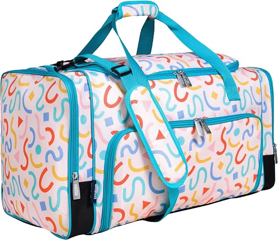 Wildkin Kids Weekender Duffel Bag Carry-On Size for School, Travel, Sleepovers