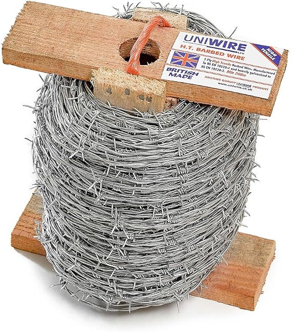 Uniwire 200m Heavy Duty High Tensile Barbed Wire BS EN 10244-2 Class A