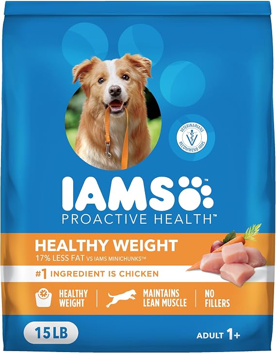 IAMS Proactive Health Healthy Weight Dry Dog Food, Chicken, 15 lb