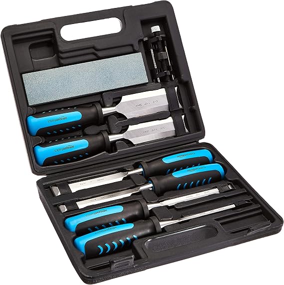 Amazon Basics Wood Chisel Set, Approx. 0.6~3.8 cm, 8-Piece