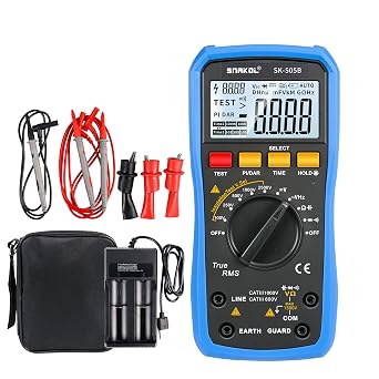 2In1 Handhold Insulation Resistance Meter &Digital Multimeter,20G 1000V Megohmmeter,Voltmeter, Hz,Ohm Meter,100mF Capacitance Gauge,Diodes,Auto-ranging,TRMS,Multi-Function Electrical Tool