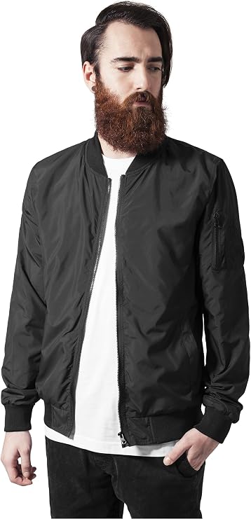 Urban Classics Men's Light Bomber Jacket Black