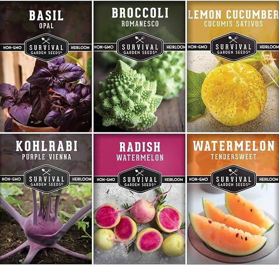 Rare Exotic Vegetable & Fruit Seeds for Planting 6 Variety Heirloom Pack