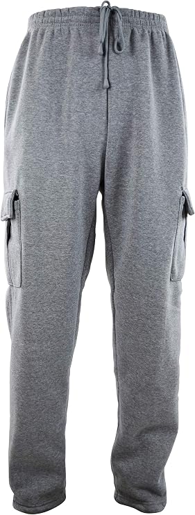 Mens Cargo Sweatpants with Drawstrings