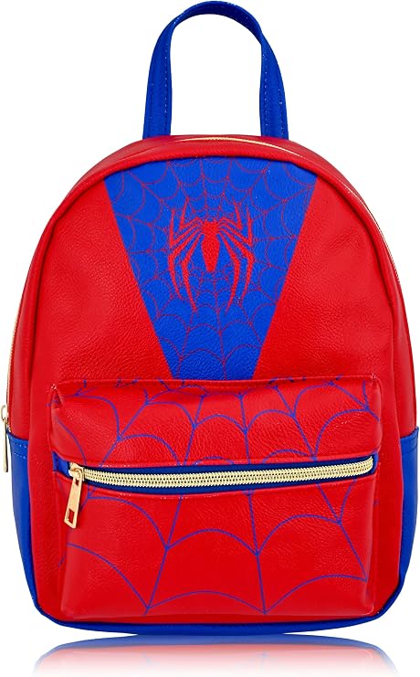 Marvel Spiderman Backpack for Men, Women, Unisex | Cute PU Leather 10" Spider-Man Mini Backpack Purse Shoulder Purse | Spiderman Bag and Accessories