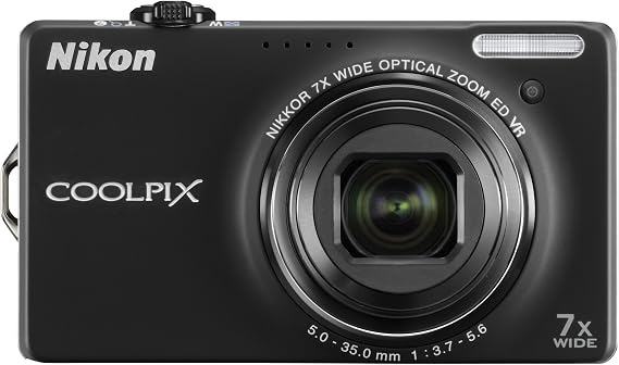 Nikon Coolpix S6000 14 MP Digital Camera with 7x Optical Vibration Reduction (VR) Zoom and 2.7-Inch LCD (Black)