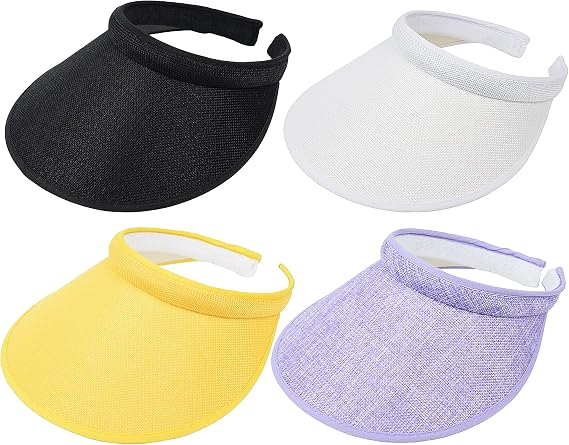 Sun Visor Hats Wide Brim Women Men Large Clip-on Visors UV Protection Outdoors Sports Golf Beach Cap