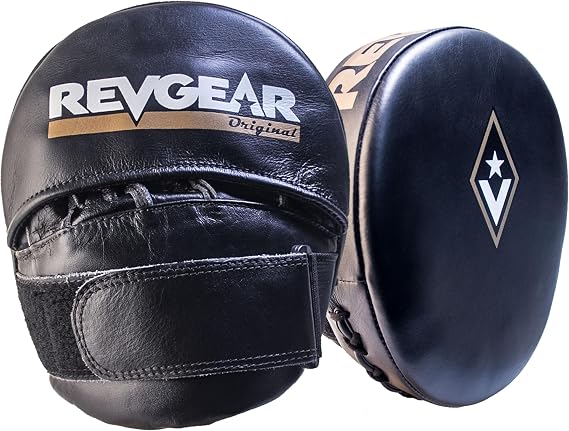 Revgear Boxing Pads Air Mitt - Boxing Mitts, Punching Mitts, Punching Pads - Adjustable Padded Hook and Loop Closure, Air Pocket Strike Zone - Pair