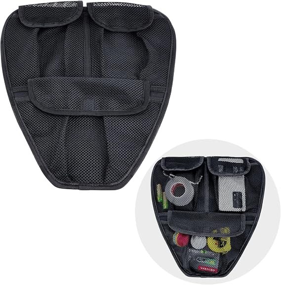Side Trunk Lid Organizer for Can Am Spyder F3 F3S F3T F3L 2015 2016 2017 2018 2019 2020 2021 2022 2023 2024 Portable Storage Bag,Removable 3 Mesh Pocket Luggage Saddle Bag,Black storage bag