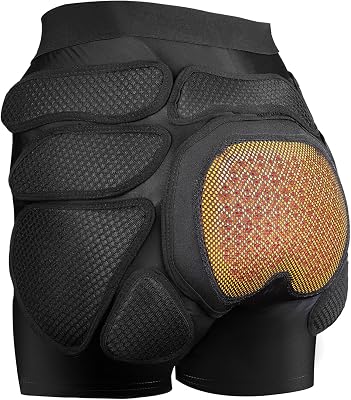 Protective Padded Shorts Crash Pad, PU Hip Butt Pads Impact Gear for Youth Ladies Women, Tailbone Protection Pad for Ski Snowboarding Skating Skateboard