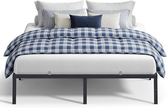 VASAGLE King Metal Bed Frame, 16 Inches Tall, 1100 lb Weight Capacity