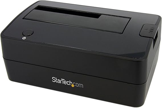 StarTech Single-Bay USB 3.0 2.5/3.5in SATA HDD/SSD Dock, 5Gbps (SATDOCKU3S) | SATA I/II/III, Hot-swap, Top-loading, Eject button, Driverless, Includes USB-A cable and power adapter