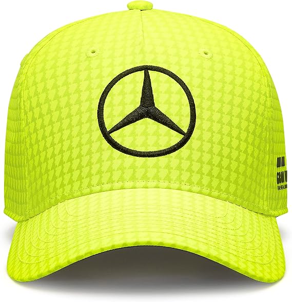 Mercedes AMG Petronas Formula One Team - Kids 2023 Lewis Hamilton Driver Hat - Neon Yellow - Size: One size
