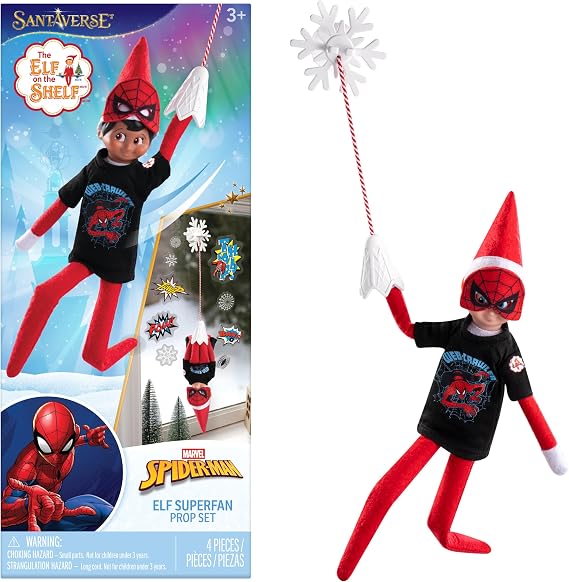 The Elf on the Shelf Marvel Spider-Man Superfan Prop Set
