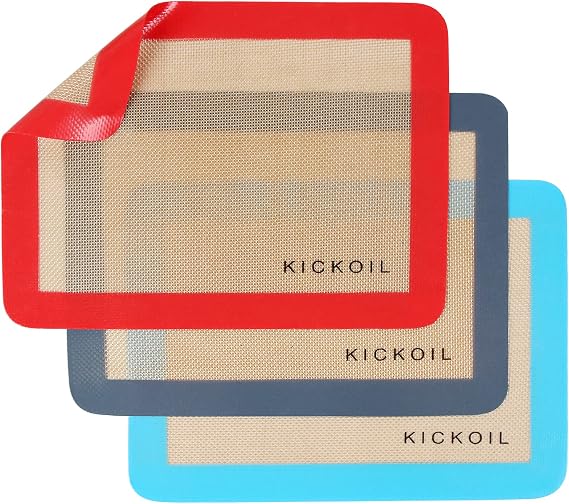 Silicone Baking Mats Set of 3, Non-Stick Reusable BPA-Free Oven Liners