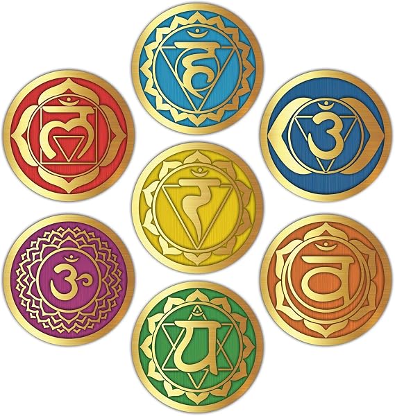 PARTH iMPEX 7 Chakra Wall Art Vinyl Stickers, Set of 7