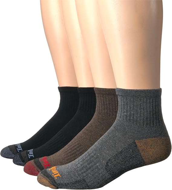 Timberland Men's 4 Pack Outdoor Leisure Crew Assorted Colors