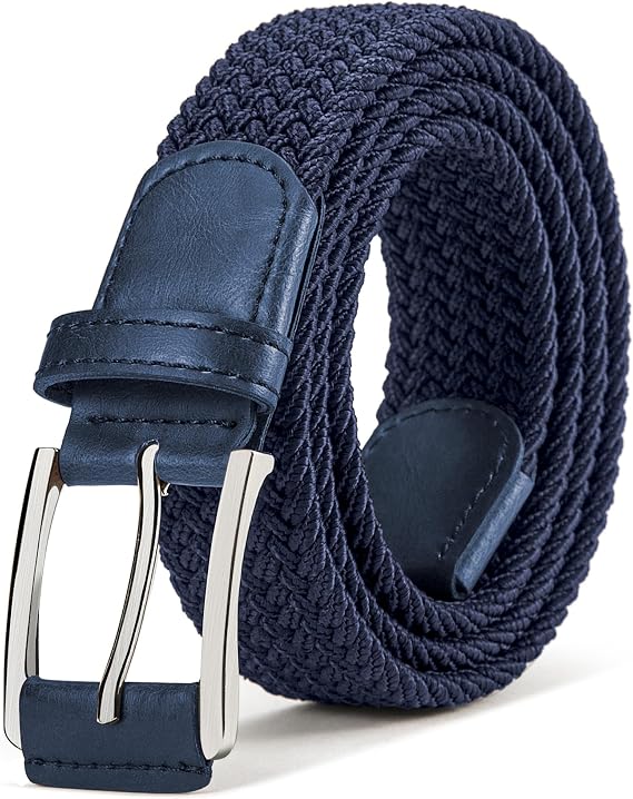 BULLIANT Men's Woven Braided Stretch Web Golf Belt 1 3/8"-Gift Boxed