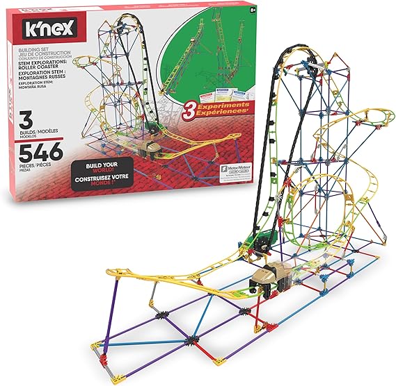 K'NEX Education - STEM Explorations: Roller Coaster Set 546 Pieces, Creative Building Set Ages 8+