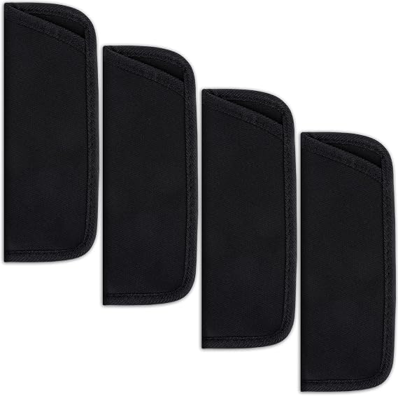 Xthrotsenk 4 Pack Eyeglass Case Soft Slip in Glasses Cases Black Eyeglasses Holder Protective Case for Travel Sunglasses Case Pouch Fabric Spectacle Pouch Soft Glasses Sleeve Holder