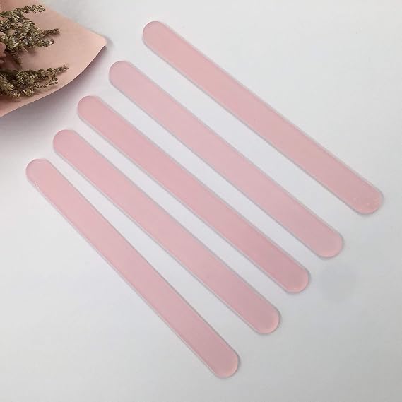 20 Pcs Frosted Acrylic Cakesicle Popsicle Sticks for Ice Creamsicle Candy Apple (Frosted Pink)