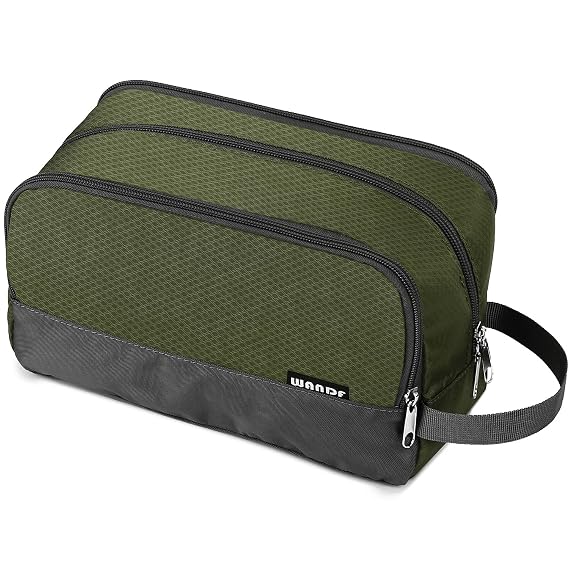 WANDF Travel Toiletry Bag for Men, Small Dopp Kit for Toiletries