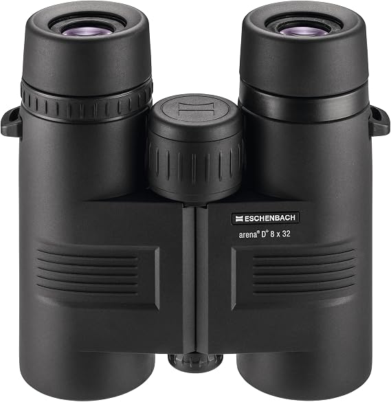Eschenbach Arena D+ 8x32 Binoculars for Adults for Bird Watching - High Power Optics Waterproof Fogproof Black 19.4 oz