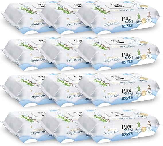 Pure Baby Organic Yenidoğan Islak Havlu 12x70 (840 Yaprak)