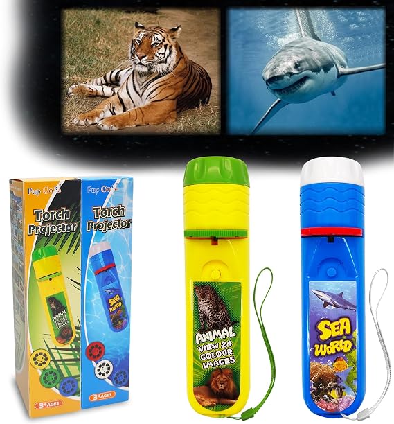 Pup Go 2-Pack Wild Animal & SeaWorld Torch and Projector for Kids Ages 3+