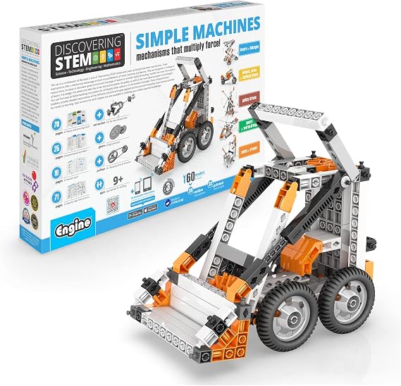Engino STEM Toys, Simple Machines, Building Kit, Construction Toys for Kids 9+, Gifts for Boys & Girls, Learning & Education Set, Engineering Kit, STEM Projects (60 Model Options)