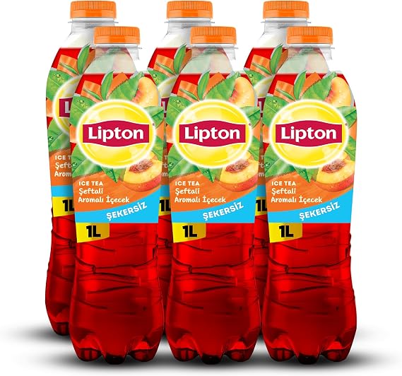Lipton Ice Tea Sugar Free Peach Flavored Cold Tea Pet 6pcs x 1L