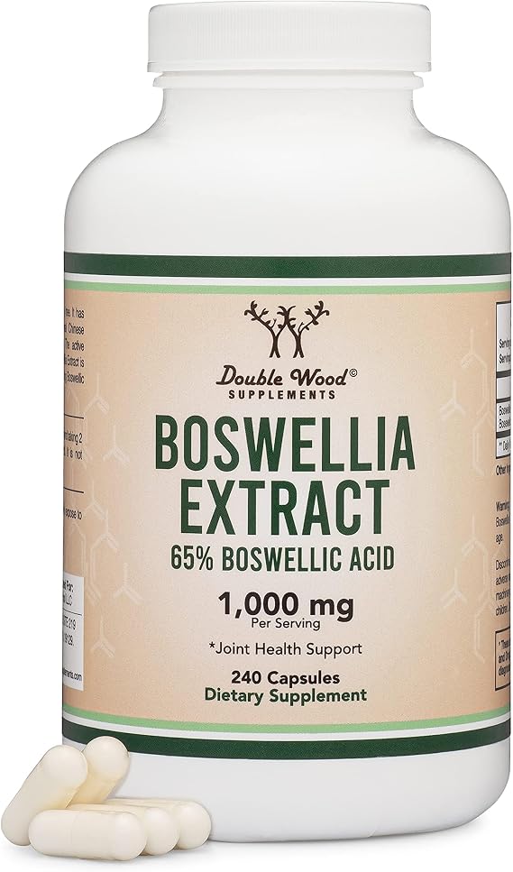 Boswellia Extract 1,000mg, 65% Boswellic Acid, Joint Comfort, 240 Capsules | Joint Comfort + Mobility Supplement, 65% Boswellic Acid, Frankincense (Boswellia Serrata), Vegan Caps, 4-Month Supply