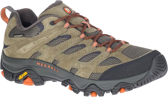 Merrell Men's Moab 3 Waterproof Hiking Boot, Beige, 9 | Leather and Mesh Upper, M-Select Dry Membrane, 100% Recycled Lining, Lace-Up Closure, Recycled Materials