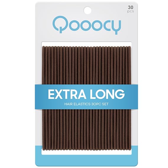 Extra Long Hair Ties for Thick Hair - Strong Hold Stretch Elastics