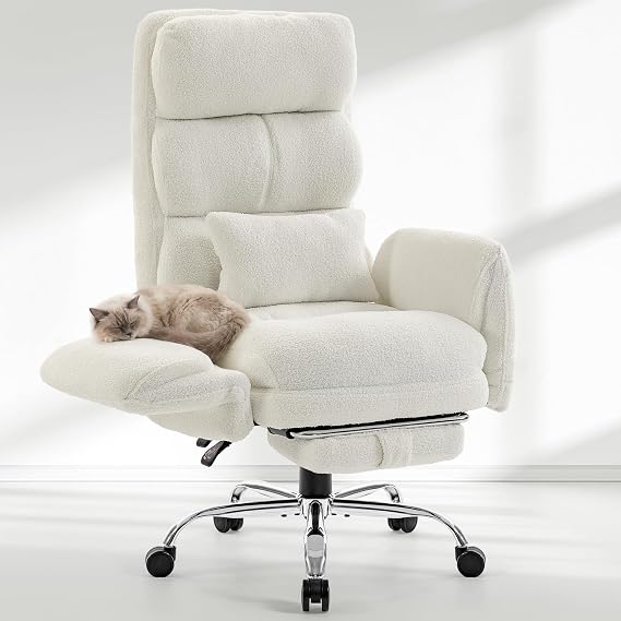 Criss Cross Office Chair, Reclining Cross Legged Chair w/ Flip Arms