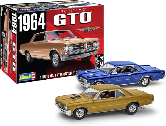 Revell 14574 1964 Pontiac GTO 2'N1 1:24 Scale 104-Piece Skill Level 4 Model Building Kit