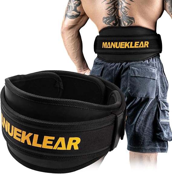 Weight Lifting Belt, Lifting Belts for Women Men,MANUEKLEAR Weightlifting Belt Quick Locking Back Support for Bodybuilding, Fitness, Powerlifting, Cross Training, Squats, Workout, Exercise (Midnight Black, S(28-33inches))