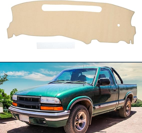 Dashboard Cover Dash Cover Mat Carpet for Chevy S10 Blazer 1998-2005 Polyester Beige