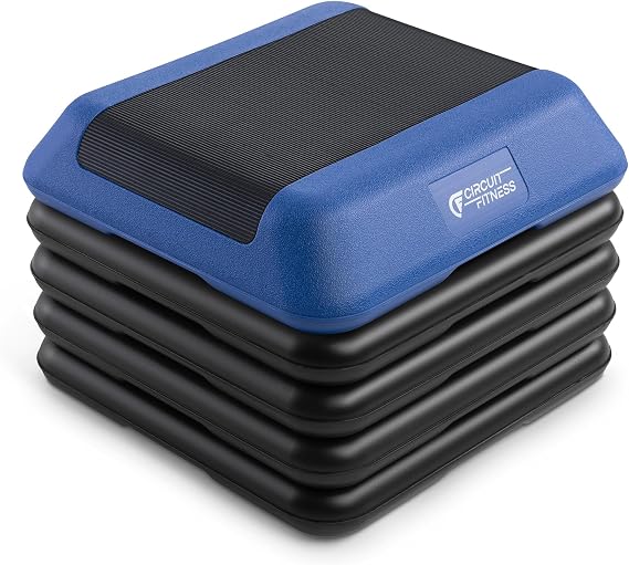 Circuit Fitness Non-Slip Step solution 16"x16", 2 or 4 Risers, 6 Colors