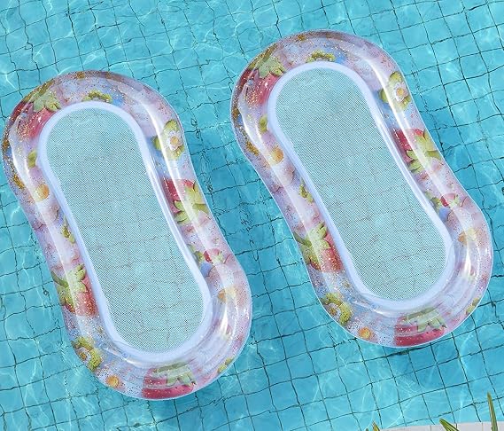 Pool Floats Lounger, Inflatable Pool Float Adult Size 56" X 28", Water Hammock Pool Rafts Floaties for Swimming Pool Floating Pool Party for