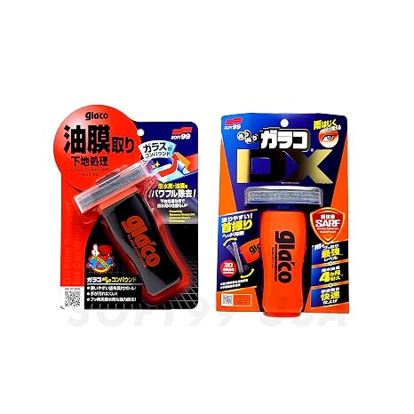 SOFT99 Glaco Compound Roll On 100ml & Glaco DX 110ml Bundle Pack