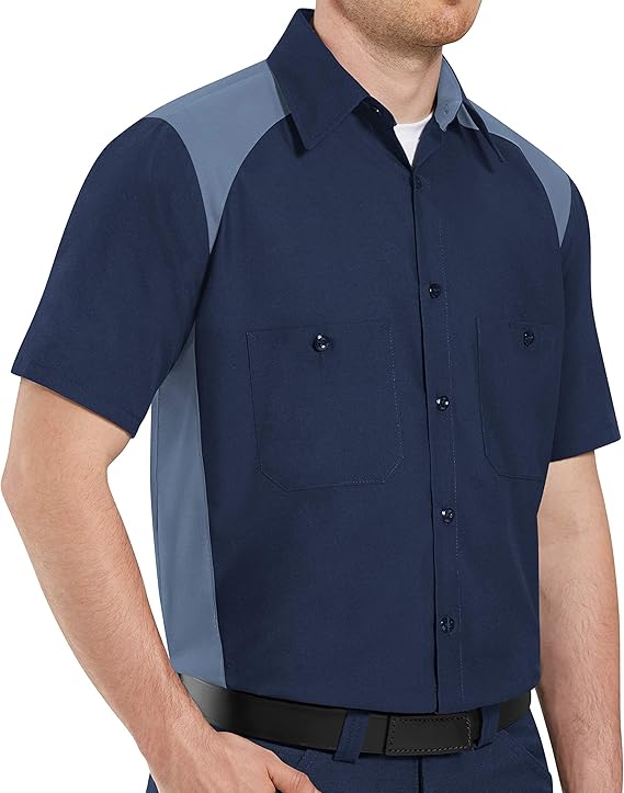 Red Kap Mens Short Sleeve Motorsports Shirt