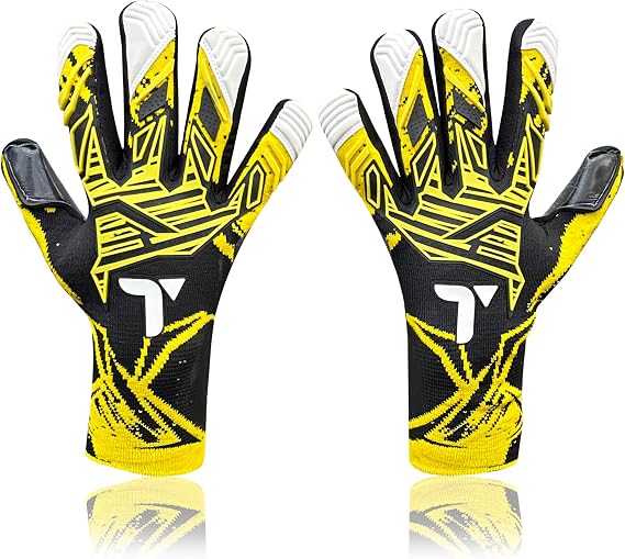 TIGEAR Apex Goalkeeper Gloves with Pro Contact Latex & Breathable Knit Fabric
