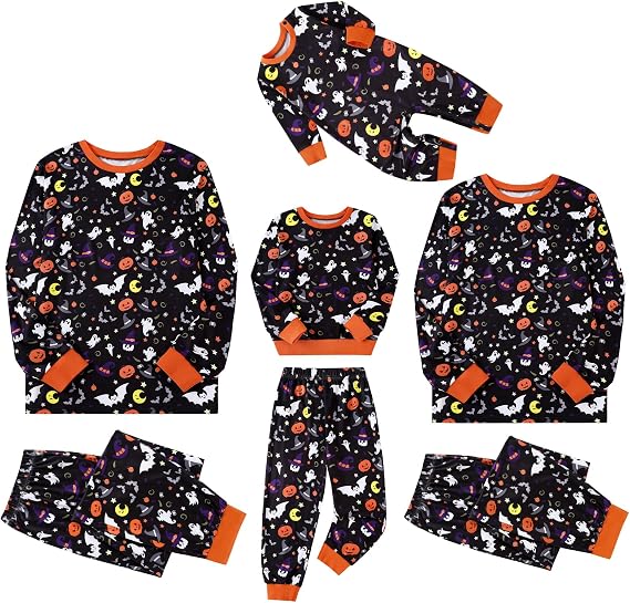 CARETOO Halloween Pajamas for Family Long Sleeve Pjs Set for Men Women Kids Toddler Baby Boy Girl Sleepwear