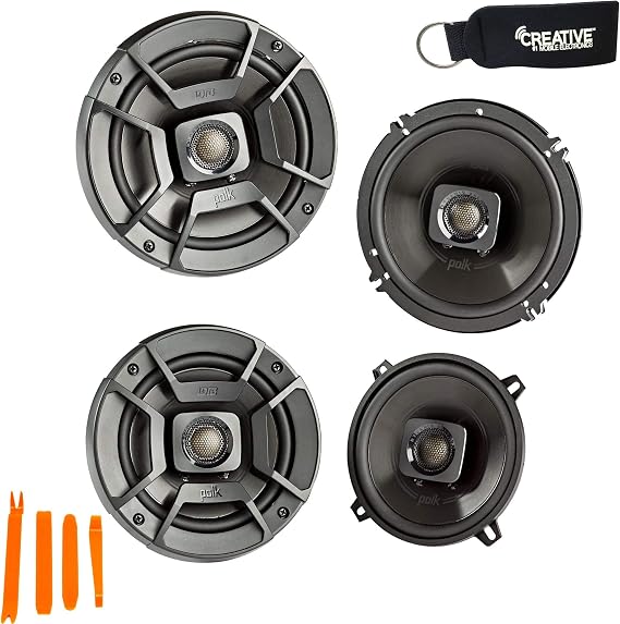 Polk Audio - A Pair of DB652 6.5" Coaxial and A Pair of DB522 5.25" Speakers - Bundle Includes 2 Pair