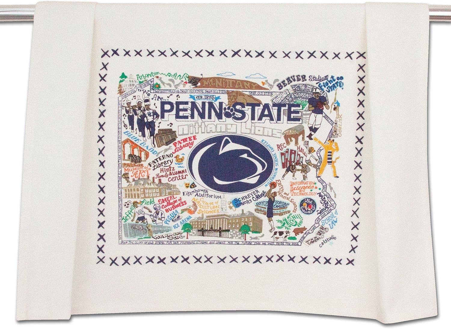 Catstudio Dish Towel, Penn State University Nittany Lions Hand Towel - Collegiate Kitchen and Tea Towels for Penn State Fans - Perfect Graduation Gift, Gift for Students, Parents and Alums